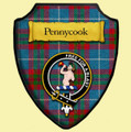 Pennycook Modern Tartan Crest Wooden Wall Plaque Shield