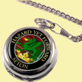 Seton Clan Crest Round Shaped Chrome Plated Pocket Watch