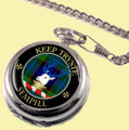 Sempill Clan Crest Round Shaped Chrome Plated Pocket Watch