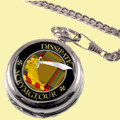 Scrymgeour Clan Crest Round Shaped Chrome Plated Pocket Watch