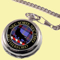 Rutherford Clan Crest Round Shaped Chrome Plated Pocket Watch