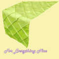 Apple Green Pintuck Wedding Table Runners Decorations x 25 For Hire