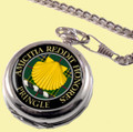 Pringle Clan Crest Round Shaped Chrome Plated Pocket Watch