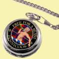 Pennycook Clan Crest Round Shaped Chrome Plated Pocket Watch