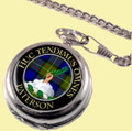 Paterson Clan Crest Round Shaped Chrome Plated Pocket Watch