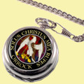 Orrock Clan Crest Round Shaped Chrome Plated Pocket Watch