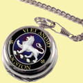 Ogston Clan Crest Round Shaped Chrome Plated Pocket Watch