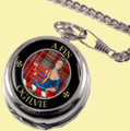 Ogilvie Clan Crest Round Shaped Chrome Plated Pocket Watch