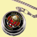 Nairn Clan Crest Round Shaped Chrome Plated Pocket Watch