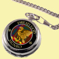 Munro Clan Crest Round Shaped Chrome Plated Pocket Watch