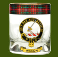 Wilson Clansman Crest Tartan Tumbler Whisky Glass Set of 2