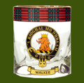 Walker Clansman Crest Tartan Tumbler Whisky Glass Set of 4