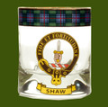Shaw Clansman Crest Tartan Tumbler Whisky Glass Set of 2