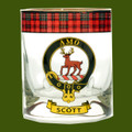 Scott Clansman Crest Tartan Tumbler Whisky Glass Set of 2