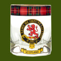 Scotland Clansman Crest Tartan Tumbler Whisky Glass Set of 2