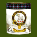 Russell Clansman Crest Tartan Tumbler Whisky Glass Set of 2