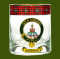 Morrison Clansman Crest Tartan Tumbler Whisky Glass Set of 2