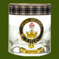 Moffat Clansman Crest Tartan Tumbler Whisky Glass Set of 2