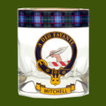 Mitchell Clansman Crest Tartan Tumbler Whisky Glass Set of 2