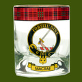 MacRae Clansman Crest Tartan Tumbler Whisky Glass Set of 2