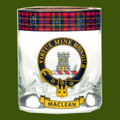 MacLean Clansman Crest Tartan Tumbler Whisky Glass Set of 4
