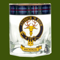 MacKenzie Clansman Crest Tartan Tumbler Whisky Glass Set of 2
