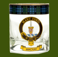 Mackay Clansman Crest Tartan Tumbler Whisky Glass Set of 4