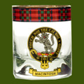MacIntosh Clansman Crest Tartan Tumbler Whisky Glass Set of 2