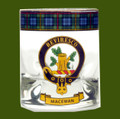 MacEwan Clansman Crest Tartan Tumbler Whisky Glass Set of 2