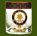 Kerr Clansman Crest Tartan Tumbler Whisky Glass Set of 2