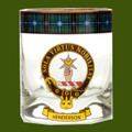 Henderson Clansman Crest Tartan Tumbler Whisky Glass Set of 2