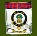 Hamilton Clansman Crest Tartan Tumbler Whisky Glass Set of 4