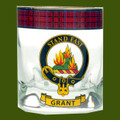 Grant Clansman Crest Tartan Tumbler Whisky Glass Set of 4