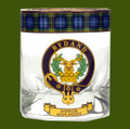 Gordon Highlanders Clansman Crest Tartan Tumbler Whisky Glass Set of 4