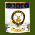 Gordon Clansman Crest Tartan Tumbler Whisky Glass Set of 2