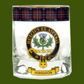 Ferguson Clansman Crest Tartan Tumbler Whisky Glass Set of 2