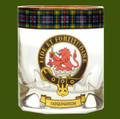Farquharson Clansman Crest Tartan Tumbler Whisky Glass Set of 2
