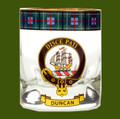 Duncan Clansman Crest Tartan Tumbler Whisky Glass Set of 2