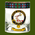 Cooper Clansman Crest Tartan Tumbler Whisky Glass Set of 2