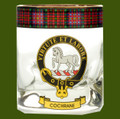 Cochrane Clansman Crest Tartan Tumbler Whisky Glass Set of 2