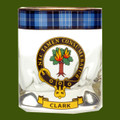 Clark Clansman Crest Tartan Tumbler Whisky Glass Set of 2