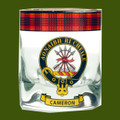 Cameron Clansman Crest Tartan Tumbler Whisky Glass Set of 2