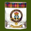 Buchanan Clansman Crest Tartan Tumbler Whisky Glass Set of 4