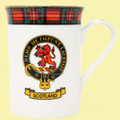Scotland Balmoral Crest Tartan Bone China Mug Set of 2