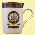 MacDonald Of Clanranald Balmoral Crest Tartan Bone China Mug Set of 4