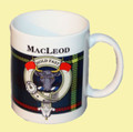 MacLeod Harris Tartan Clan Crest Ceramic Mugs MacLeod Harris Clan Badge Mugs Set of 2