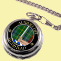 Muirhead Clan Crest Round Shaped Chrome Plated Pocket Watch