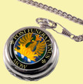 Mow Clan Crest Round Shaped Chrome Plated Pocket Watch