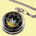 Moffat Clan Crest Round Shaped Chrome Plated Pocket Watch