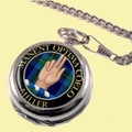 Miller Clan Crest Round Shaped Chrome Plated Pocket Watch